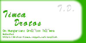 timea drotos business card